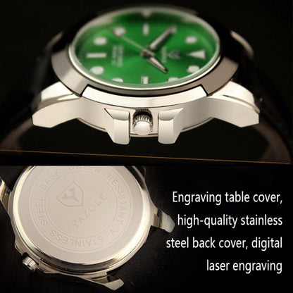 YAZOLE 372 Montre de sport homme Lumineuse Simple Montre à quartz, Cadran noir Bracelet noir, Cadran noir Bracelet marron, Cadran bleu Bracelet noir, Cadran bleu Bracelet marron, Cadran vert Bracelet noir, Cadran vert Bracelet marron