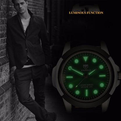 YAZOLE 372 Montre de sport homme Lumineuse Simple Montre à quartz, Cadran noir Bracelet noir, Cadran noir Bracelet marron, Cadran bleu Bracelet noir, Cadran bleu Bracelet marron, Cadran vert Bracelet noir, Cadran vert Bracelet marron