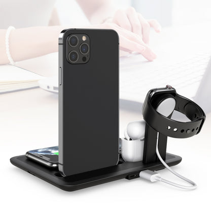 HQ-UD17 4 in 1 Wireless Charger Phone Holder Charging Base for iPhone, iWatch, AirPods and Other Android Phones, HQ-UD17