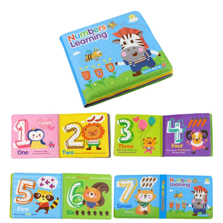 3 PCS EVA Fun Bath Book For Infants Children Playing In Water Early Education Cloth Book Bath Toy, Happy Farm, Numbers Learning, Water Sports, Underwater World, Animal World, Dinosaur World, Transportation, Little Penguin, Seabed Fish
