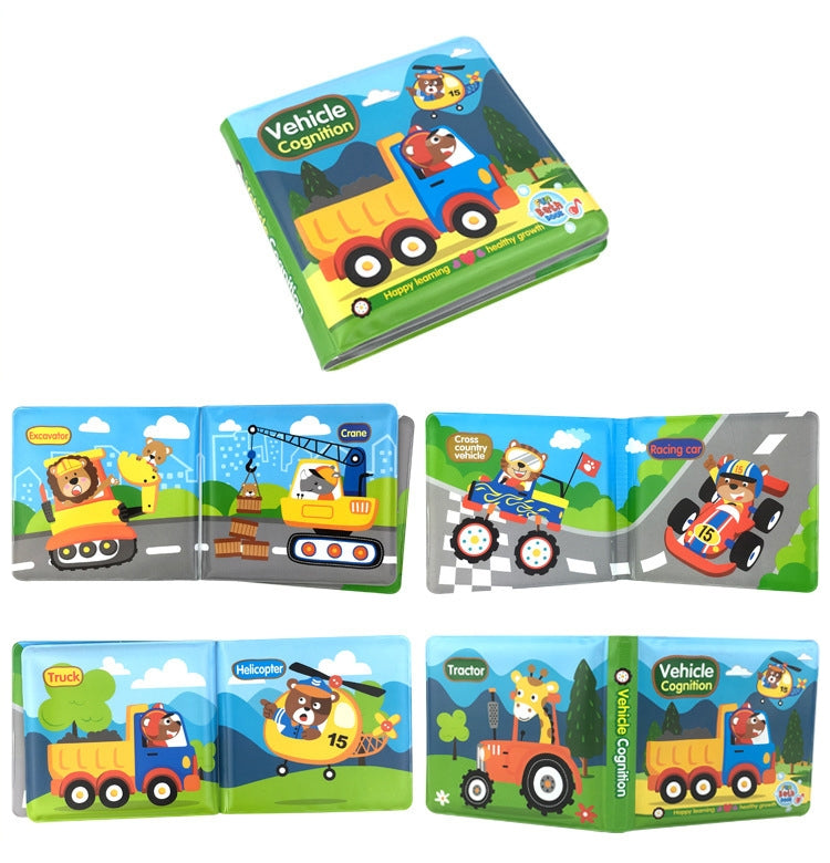 3 PCS EVA Fun Bath Book For Infants Children Playing In Water Early Education Cloth Book Bath Toy, Happy Farm, Numbers Learning, Water Sports, Underwater World, Animal World, Dinosaur World, Transportation, Little Penguin, Seabed Fish