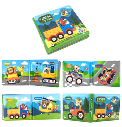 3 PCS EVA Fun Bath Book For Infants Children Playing In Water Early Education Cloth Book Bath Toy, Happy Farm, Numbers Learning, Water Sports, Underwater World, Animal World, Dinosaur World, Transportation, Little Penguin, Seabed Fish