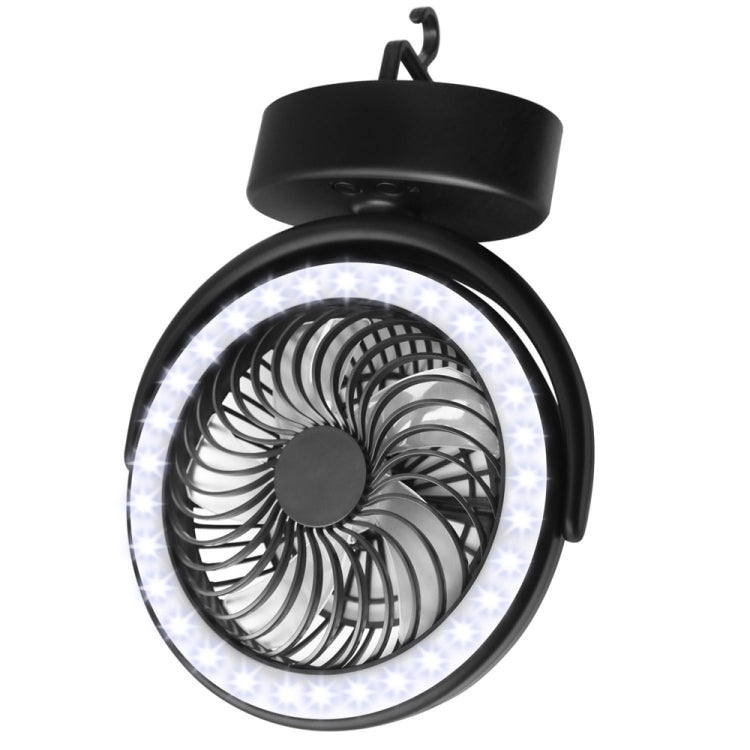 Ventilateur de camping extérieur USB multifonction YQ-8004 avec éclairage LED