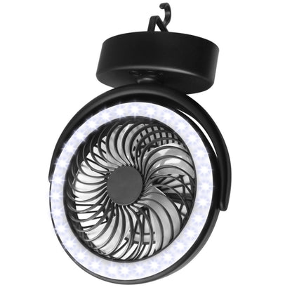 Ventilateur de camping extérieur USB multifonction YQ-8004 avec éclairage LED