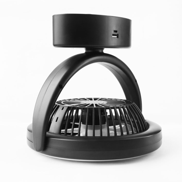 Ventilateur de camping extérieur USB multifonction YQ-8004 avec éclairage LED