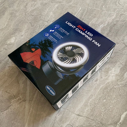 Ventilateur de camping extérieur USB multifonction YQ-8004 avec éclairage LED