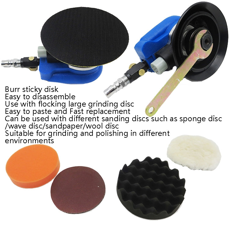 Pneumatic Sandpaper Machine Car Polishing Machine Grinding Machine Waxing Machine, 5inch Regular, 5inch Vacuum, 6inch Regular, 6inch Vacuum