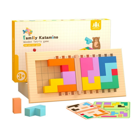 Children Thinking Logic Cube Game Wooden Variety Jigsaw Puzzle Building Block Toys, Thinking Logic Cube Game (Dual Players)