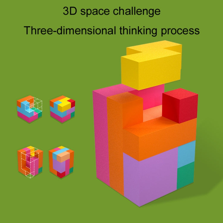 Children Thinking Logic Cube Game Wooden Variety Jigsaw Puzzle Building Block Toys, Thinking Logic Cube Game (Dual Players)