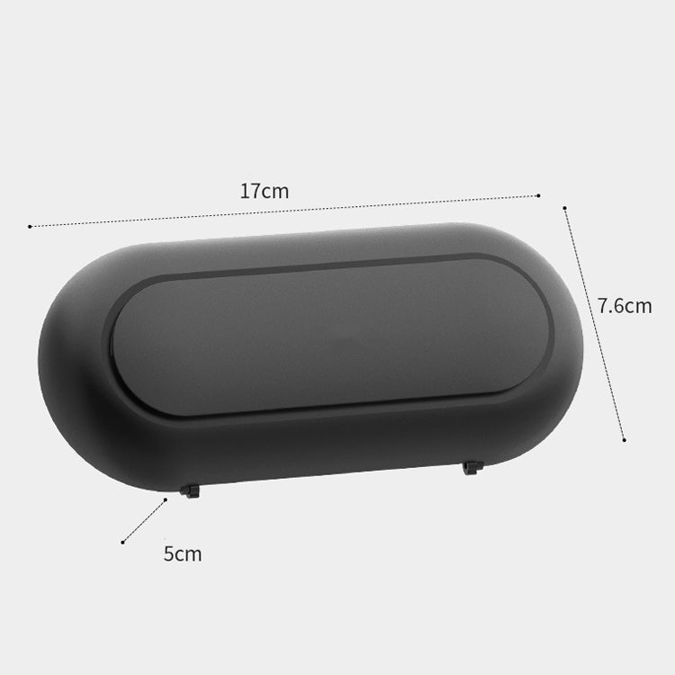 Car Glasses Case Multi-Function Automobile Inner Visor Storage Card, Back Single Snap Black, Back Single Snap White