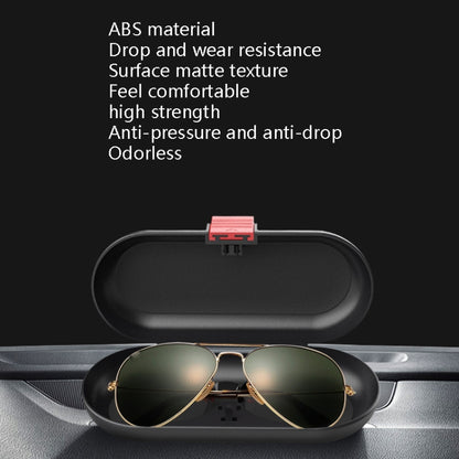 Car Glasses Case Multi-Function Automobile Inner Visor Storage Card, Back Single Snap Black, Back Single Snap White