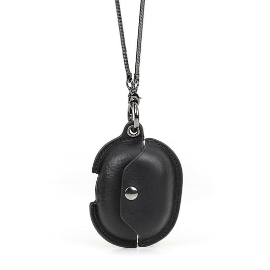 CONTACTS FAMILY CF1123B for Huawei FreeBuds Pro Leather Protective Case with Necklace Lanyard, Black, Red, Blue, Green