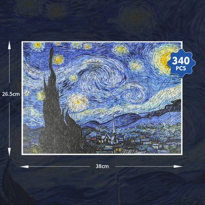 Puzzle en Bois Irrégulier Adulte Grande Difficulté Cadeau Créatif, La Nuit Étoilée