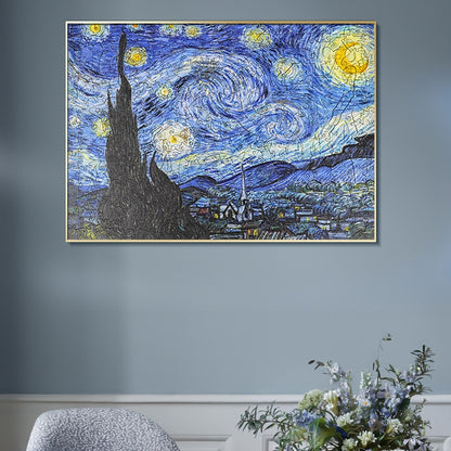 Puzzle en Bois Irrégulier Adulte Grande Difficulté Cadeau Créatif, La Nuit Étoilée