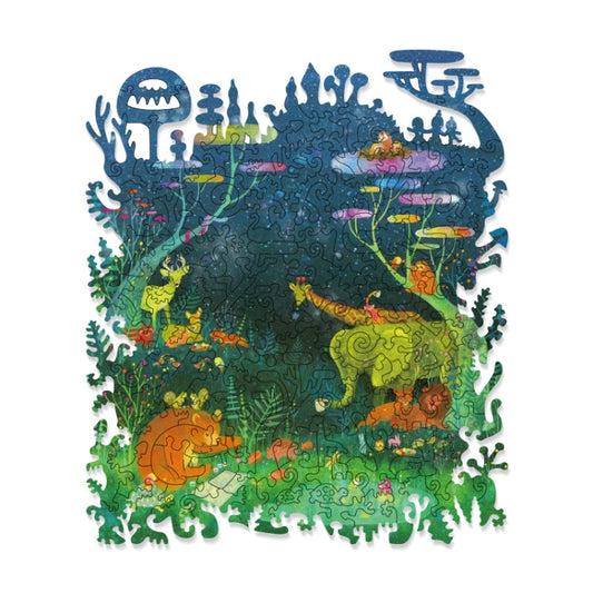 Puzzle en bois irrégulier pour adultes, défi de haut niveau, cadeau créatif, Île Harmonieuse