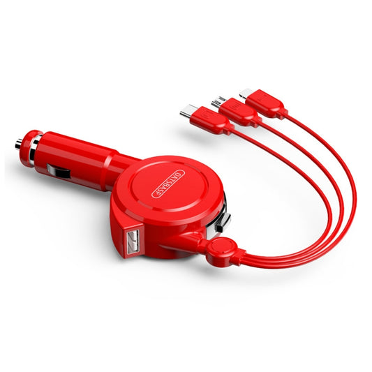 Oatsbasf Câble de charge et de données multifonctionnel 3 en 1 pour voiture, 1 m (rouge)