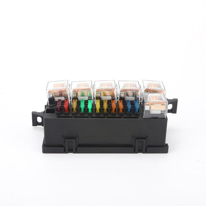 Car Modified 11-Way Fuse With 6-Way Relay Car Machine Cabin Link Inner Cassette Seat, 11-Way Fuse