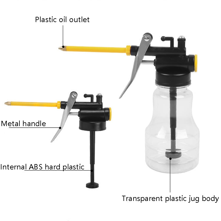 4 PCS CY-0085 Dispositif d'injection à long bec pour maison, Pot d'huile, Remplisseur d'huile de vitesse de lubrification manuelle, Style:, Transparent 250ml, Métal 300ml, Métal 500ml
