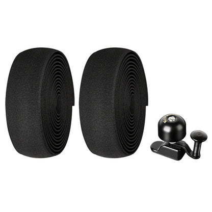WEST BIKING YP1602782 Bicycle Bells With Supernouncing EVA Back Rubber Band Bell Combination Set, Black Tape + Black Bell, Red Tape + Black Bell, Colored Tape + Black Bell, White Black Gray Tape + Black Bell