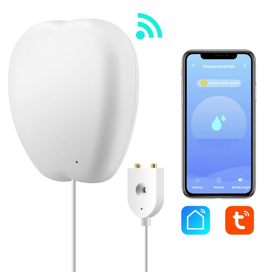 Alarma de nivel de agua inteligente Tuya RSH-WL03 con WiFi, detector remoto de fugas de agua e inundaciones
