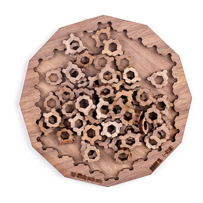 Holz Erwachsene Hoher Schwierigkeitsgrad Gehirnbrennendes Unregelmäßiges Puzzle, Esher, Emes, Salvador, Gastro, Alchin Porto, Fraser, Dunkel Khaki, Weiß, Pink, Lila, Rot, Dunkelblau