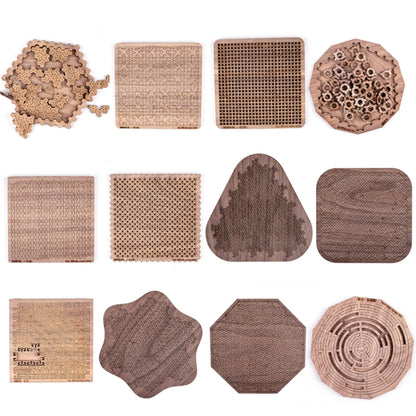 Holz Erwachsene Hoher Schwierigkeitsgrad Gehirnbrennendes Unregelmäßiges Puzzle, Esher, Emes, Salvador, Gastro, Alchin Porto, Fraser, Dunkel Khaki, Weiß, Pink, Lila, Rot, Dunkelblau