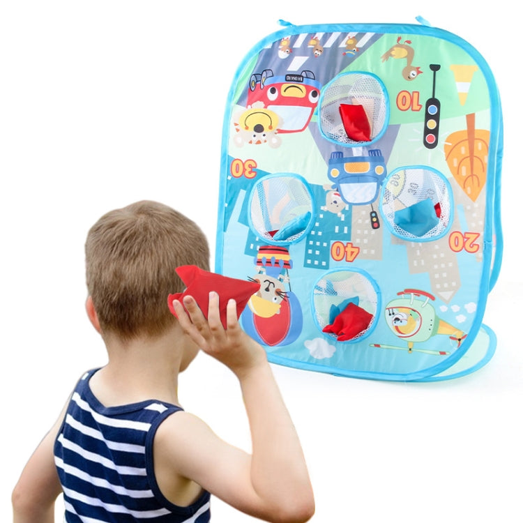 2 In 1 Indoor Children Folding Throwing Sandbags Board Toy, Blue, Pink