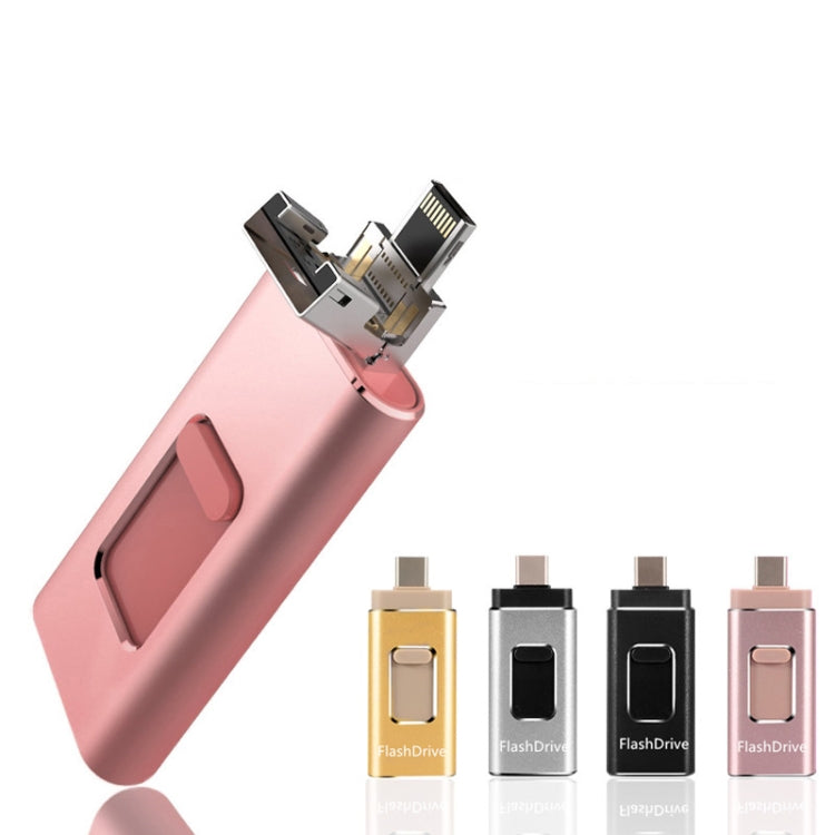 SH02 USB 3.0 + 8 Pin + Mirco USB + Type-C 4 In 1 Mobile Computer U-Disk With OTG Function