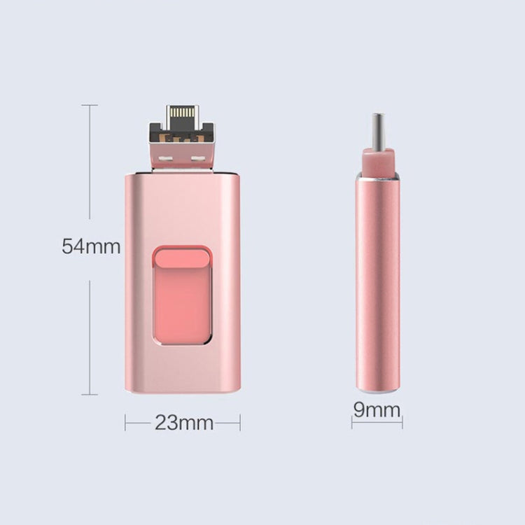 SH02 USB 3.0 + 8 Pin + Mirco USB + Type-C 4 In 1 Mobile Computer U-Disk With OTG Function