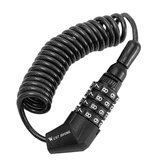 WEST BIKING YP0705063 Antivol de vélo, antivol de casque de moto, antivol à câble avec code, WEST BIKING YP0705063