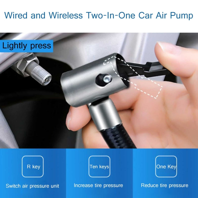 DC12V 120W Car Air Pump Wired Wireless Two-In-One Digital Air Pump, ST-797
