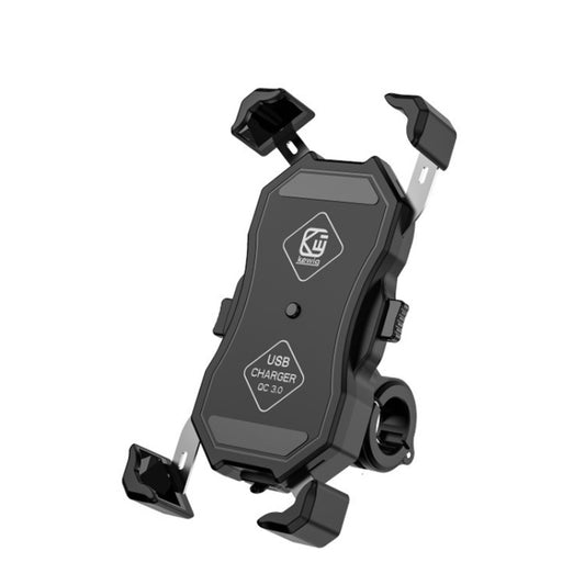 Support de téléphone portable fixe à quatre griffes pour moto Kewig, chargement rapide QC3.0, support étanche, M11-B