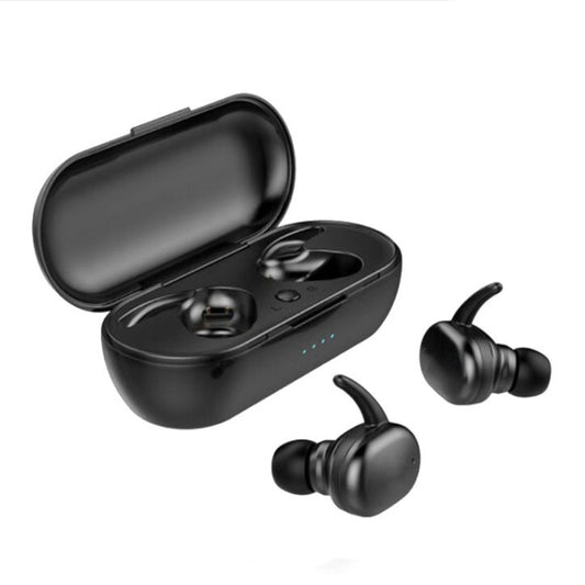 Écouteurs sans fil Bluetooth Y30 5.0 intra-auriculaires, noirs