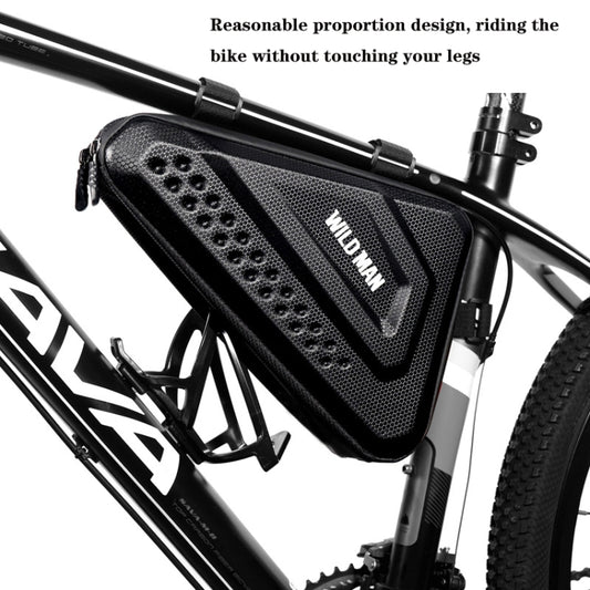 Sac de vélo WILD MAN ES19 en EVA rigide triangulaire pour VTT, ES19 (Noir)