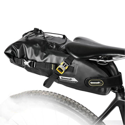 Rhinowalk RK19511 Full Waterproof Bicycle Saddle Tail Bag Big Capacity Road Bike Bag, RK19511 Black 10L, RK19512 Black 5L, RK19513 Black 13L