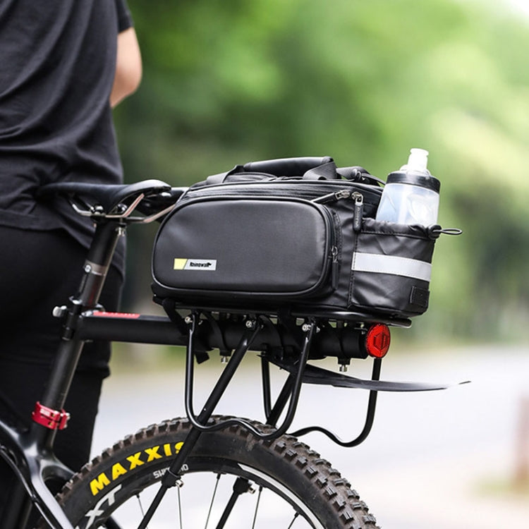 Rhinowalk Riding Equipment Bicycle Rear Bag, RK6200B Matt Black, RK6201B Full black