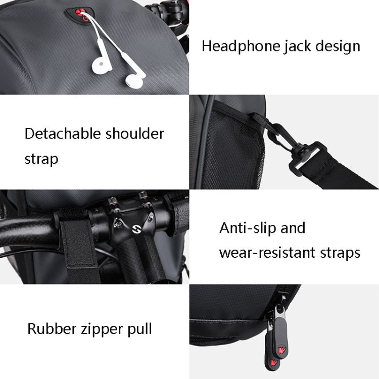 Rhinowalk TF920 Bicycle Handlebar Bag Multi-Function Big Capacity Bicycle Front Bag, TF920 (Bue), TF920 (Gray)