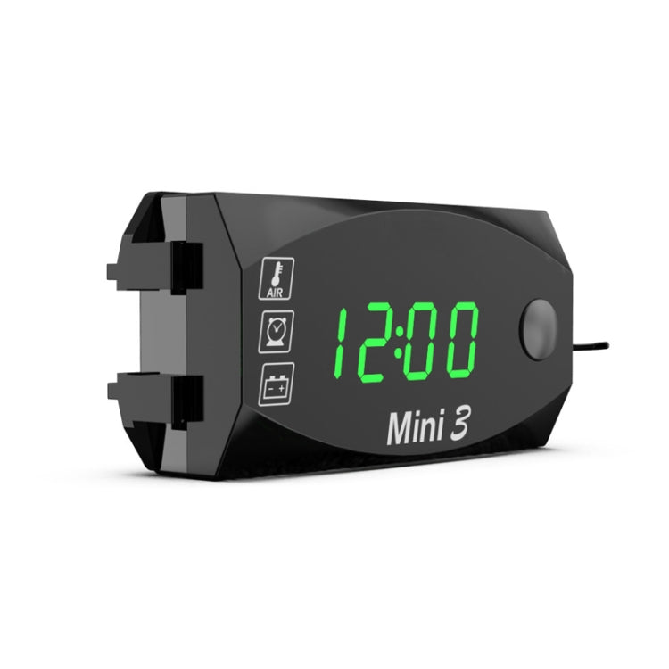 Voltage Clock And Temperature 3 In 1 LED Electronic Meter Large-Screen Digital Display Waterproof And Dustproof Voltmeter, 3 In 1 LED White Light, 3 In 1 LED Green Light, 3 In 1 LED Red Light