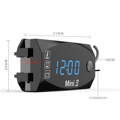 Voltage Clock And Temperature 3 In 1 LED Electronic Meter Large-Screen Digital Display Waterproof And Dustproof Voltmeter, 3 In 1 LED White Light, 3 In 1 LED Green Light, 3 In 1 LED Red Light