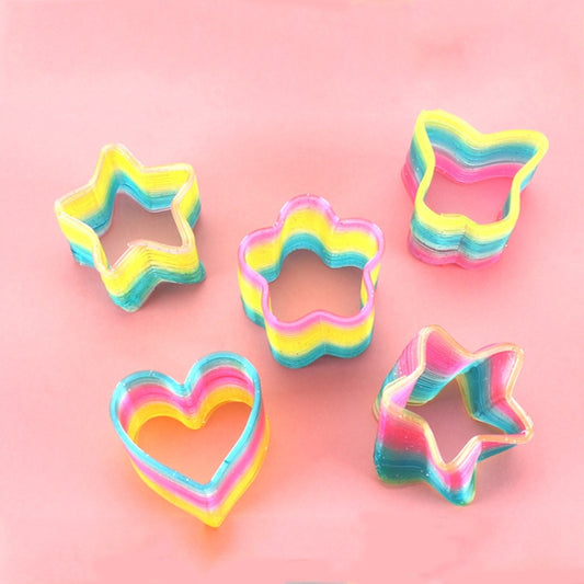 10 pièces Cercle arc-en-ciel transparent pailleté Polygon Cercle arc-en-ciel printanier, livraison de style aléatoire, Cercle arc-en-ciel transparent pailleté