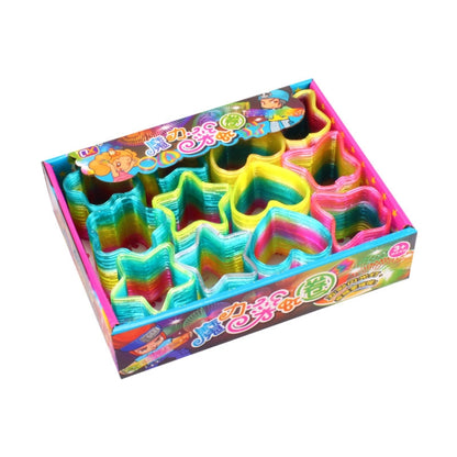10 pièces Cercle arc-en-ciel transparent pailleté Polygon Cercle arc-en-ciel printanier, livraison de style aléatoire, Cercle arc-en-ciel transparent pailleté