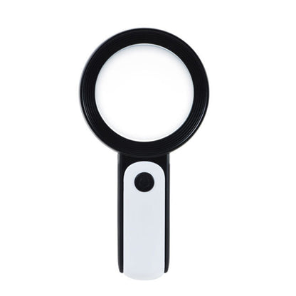 30 Times 18 LED Cool Warm Light HD Elderly Reading Repair Glass Magnifier, 30X(Gray White), 30X(Black White)