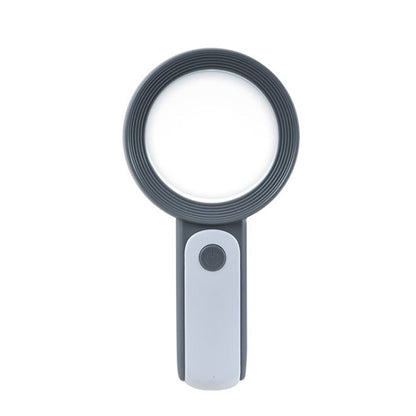 30 Times 18 LED Cool Warm Light HD Elderly Reading Repair Glass Magnifier, 30X(Gray White), 30X(Black White)
