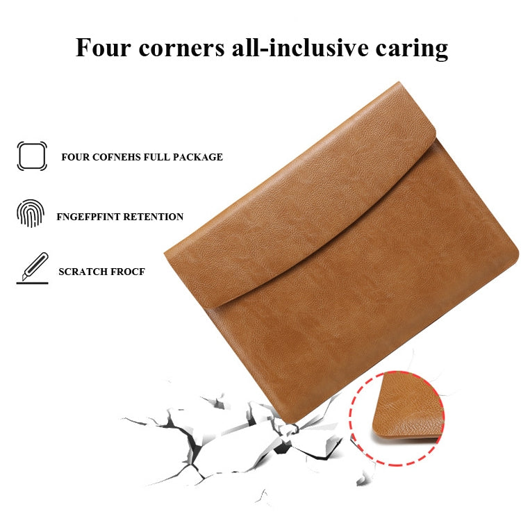 Horizontal Litchi Texture Laptop Bag Liner Bag For MacBook, 11 Inch A1370 / 1465, 12 Inch A1534, 13.3 Inch A1502 / 1425/1466/1369, 15.4 Inch A1398, 13 Inch A1708 / 1706/1989 / A2337 / A2338, 15 Inch A1707 / 1990, Pro 16 Inch A2141
