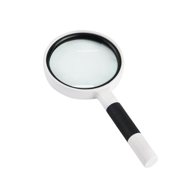 Hand-Held Reading Magnifier Glass Lens Anti-Skid Handle Old Man Reading Repair Identification Magnifying Glass, 37mm 16 Times (Black White), 37mm 16 Times (Blue White), 50mm 7 Times (Black White), 50mm 7 Times (Blue White), 65mm 6 Times (Black White)  ...