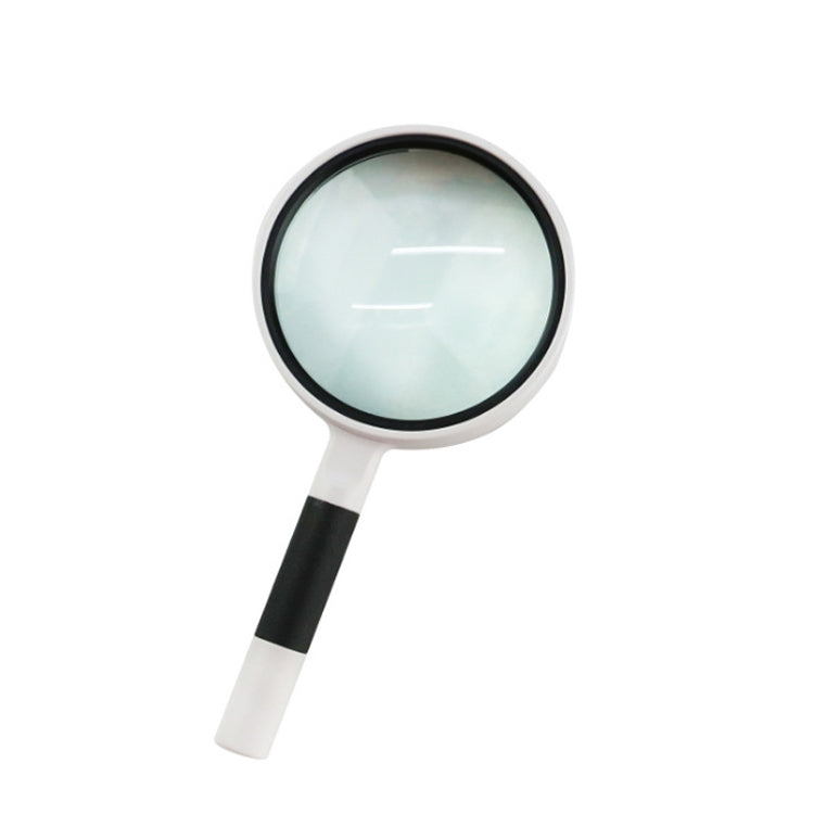 Hand-Held Reading Magnifier Glass Lens Anti-Skid Handle Old Man Reading Repair Identification Magnifying Glass, 37mm 16 Times (Black White), 37mm 16 Times (Blue White), 50mm 7 Times (Black White), 50mm 7 Times (Blue White), 65mm 6 Times (Black White)  ...