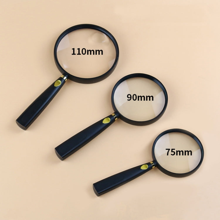 Children Science Education Elderly Reading Hand-Held Magnifying Glass, Specification: 110mm, 2pcs(110mm), 2pcs(90mm), 2pcs(75mm)