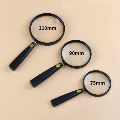 Children Science Education Elderly Reading Hand-Held Magnifying Glass, Specification: 110mm, 2pcs(110mm), 2pcs(90mm), 2pcs(75mm)
