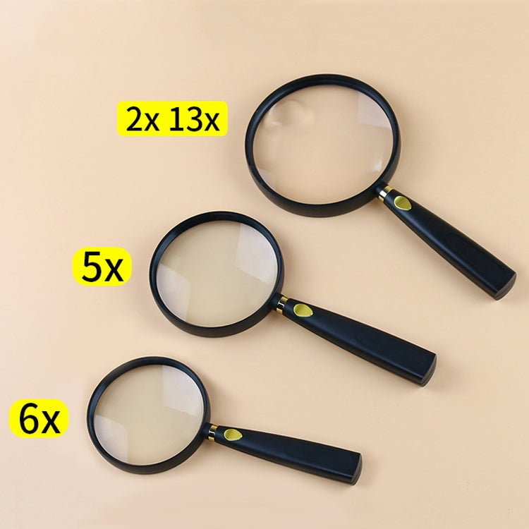 Children Science Education Elderly Reading Hand-Held Magnifying Glass, Specification: 110mm, 2pcs(110mm), 2pcs(90mm), 2pcs(75mm)