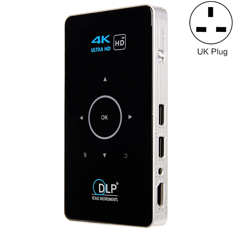 C6 1G+8G Android System Intelligent DLP HD Mini Projector Portable Home Mobile Phone Projector，